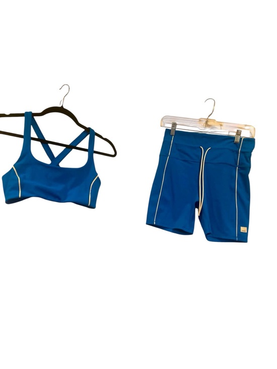 Vuori Pants - Vuori Piped Shorts/Matching Bra REGATTA BLUE Size Small